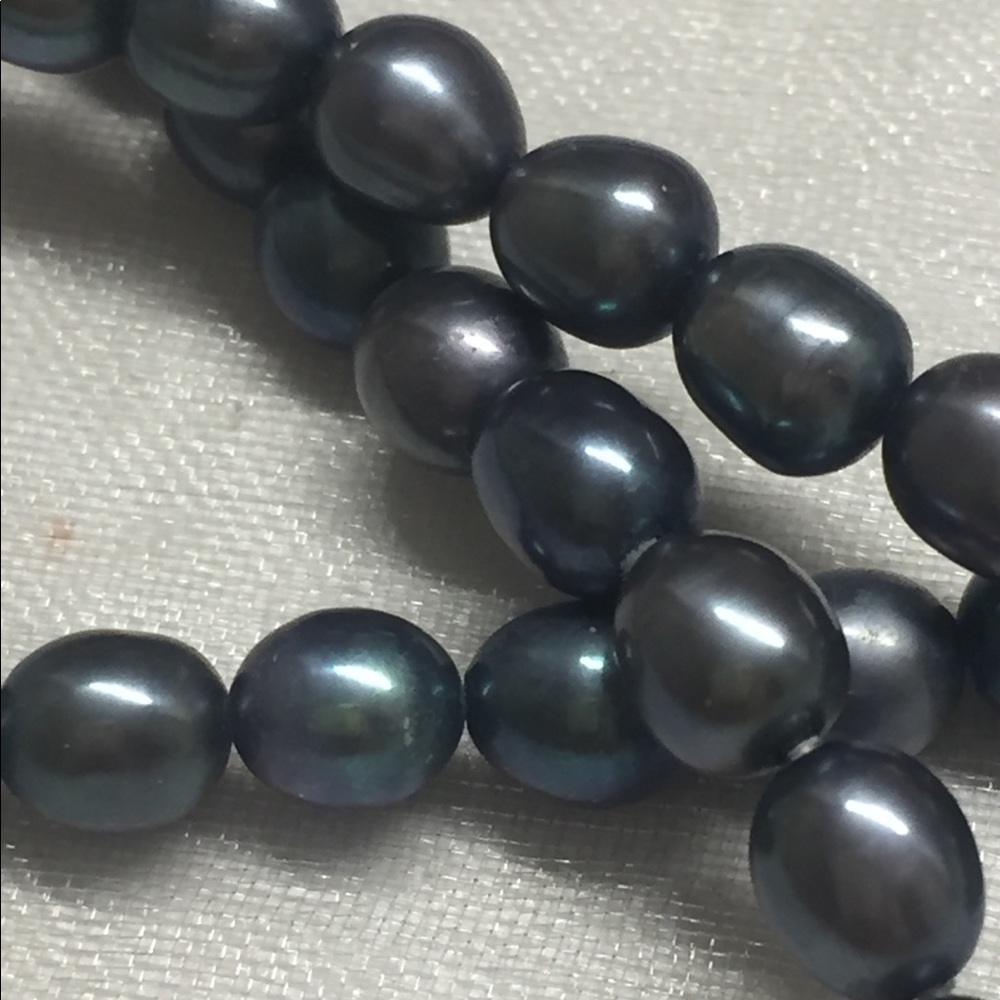 SALE✂️GENUINE PEARLS/SILVER NECKLACE - Picture 5 of 8